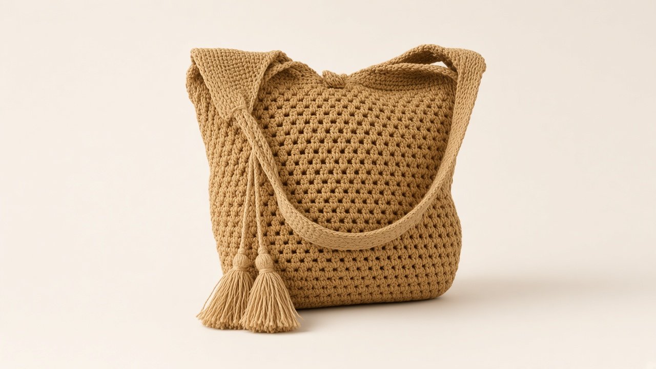 Crochet Tassel Shoulder Bag